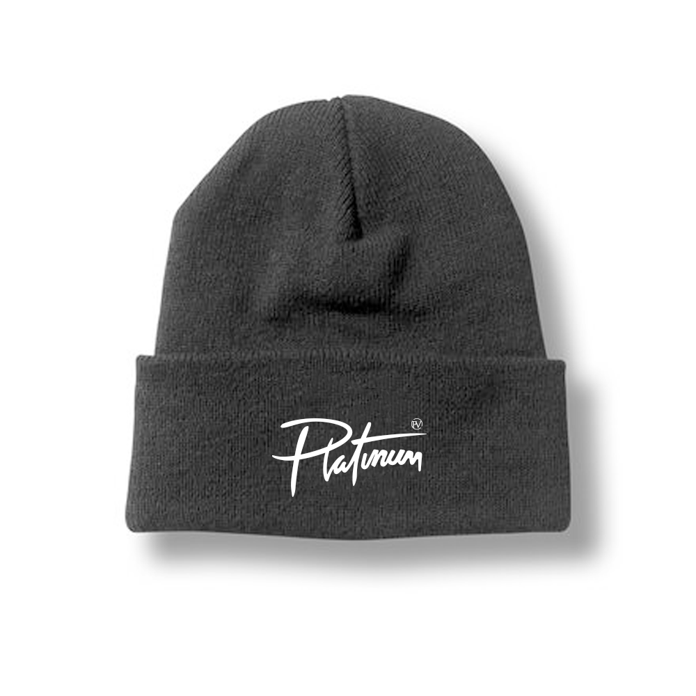 PV Platinum Black Beanie